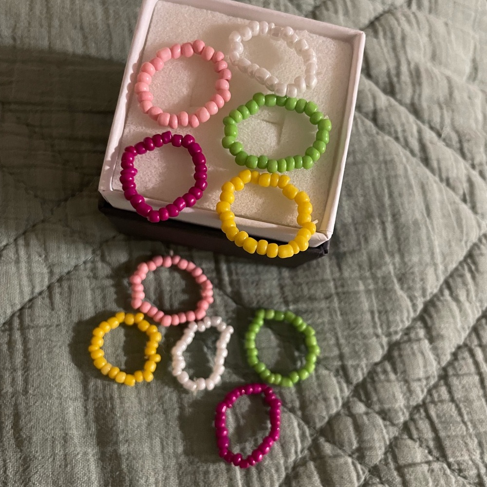 adorable beaded rings